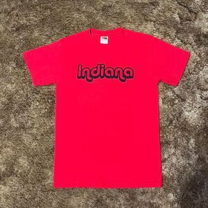 Vintage Y2K Indiana T-Shirt Red Small